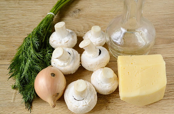 фаршированные грибы в духовке с сыром рецепт фото 1